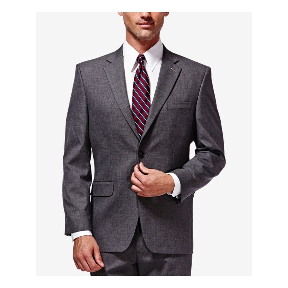 J.M. HAGGER Mens Gray Heather Blazer 46R